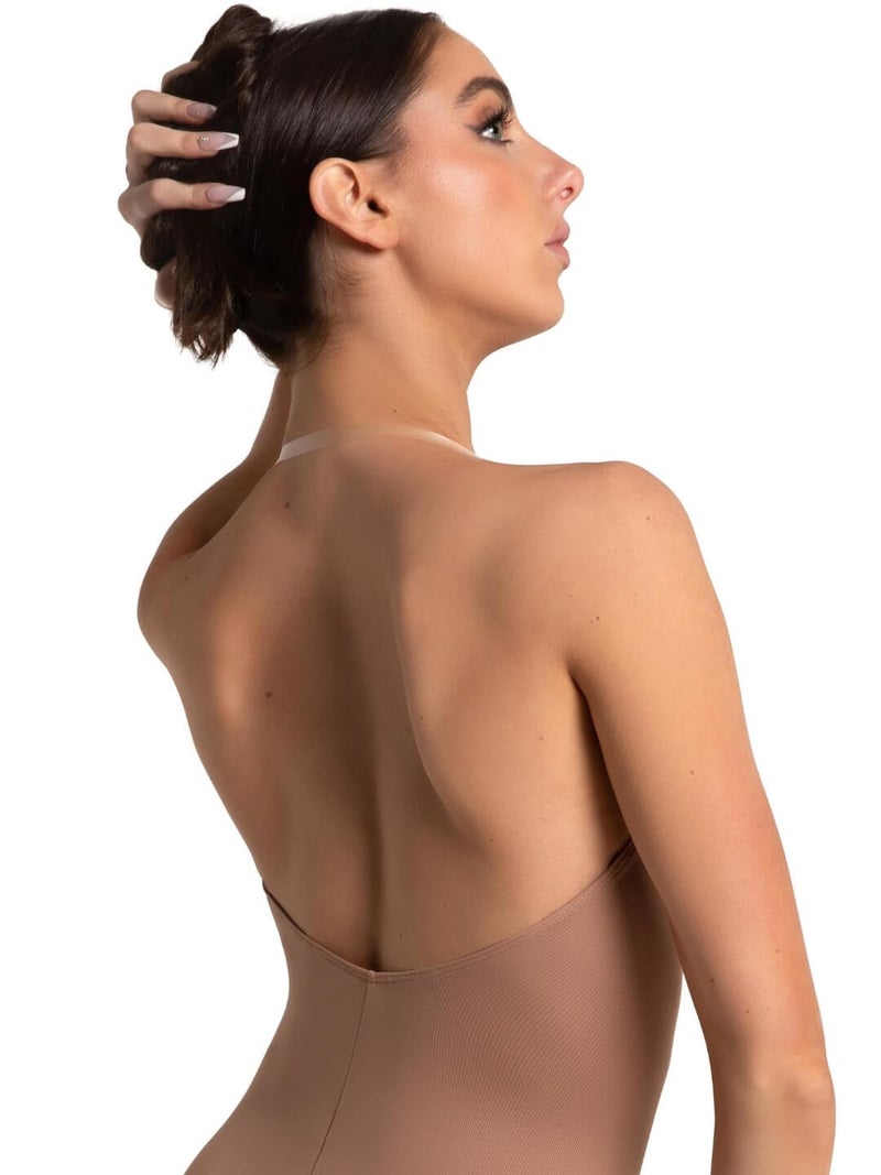 Capezio Women's Camisole Leotard with Clear Transition Straps, Suntan, Small - Image 5